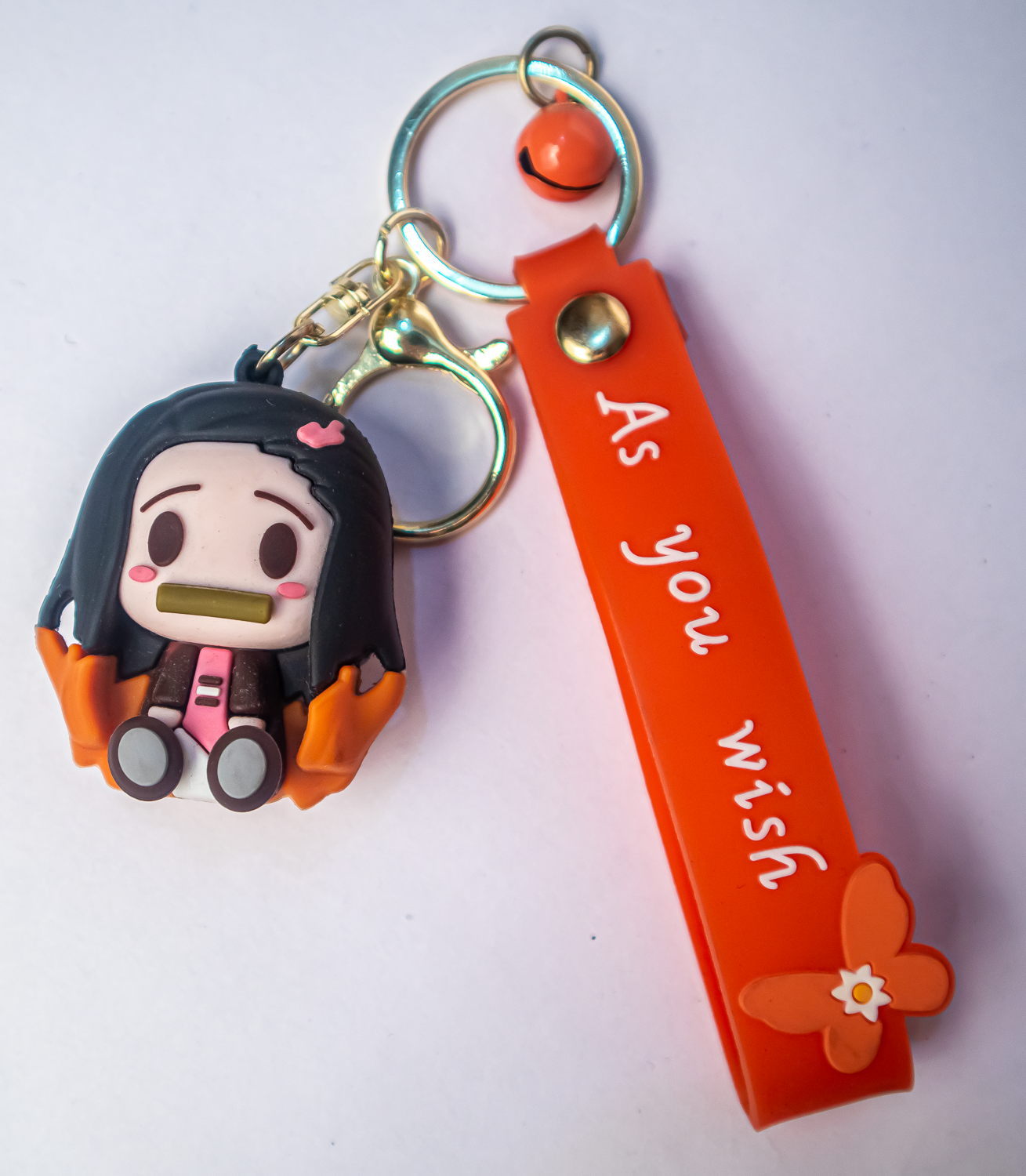 Anime keychains starting at just 199 , in image: Nezuko Demon Slayer Keychain