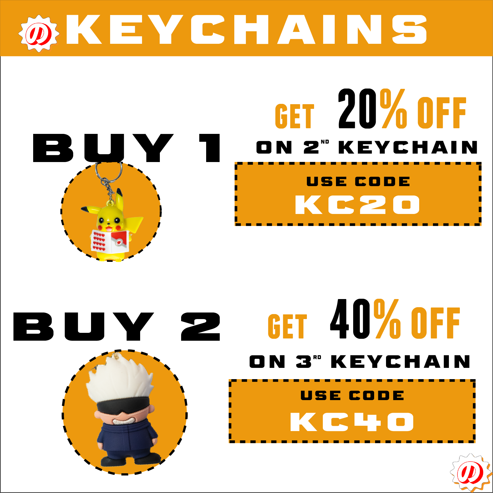 Get Upto 40% Off on High Quality Anime Keychains in India