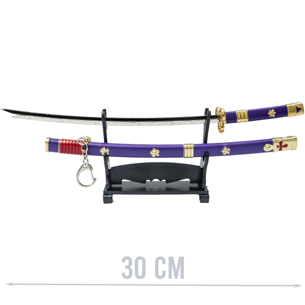THE ULTIMATE ZORO MINI KATANA COLLECTION OF ZORO'S 4 SWORDS- 30 cm Enma with Keychain Hook