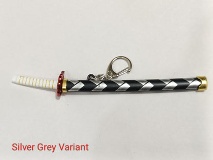 Rengoku Mini Katana Keychain Silver Grey Variant