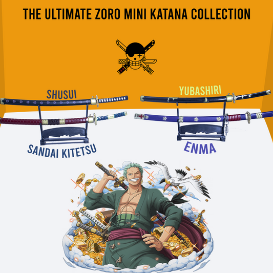 THE ULTIMATE ZORO MINI KATANA COLLECTION OF ZORO'S 4 SWORDS