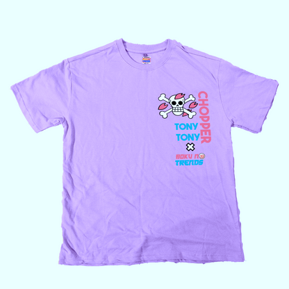 The Straw Hat Pirates' Doctor Tony Chopper Purple Oversize Tee front look