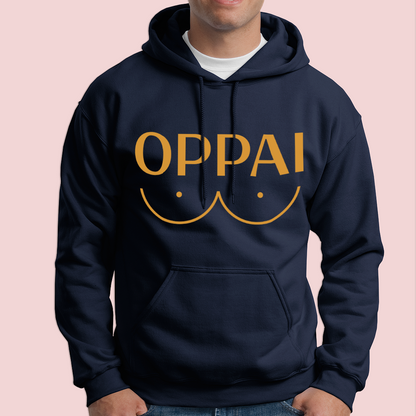One Punch Man's Oppai Hoodie Navy Blue