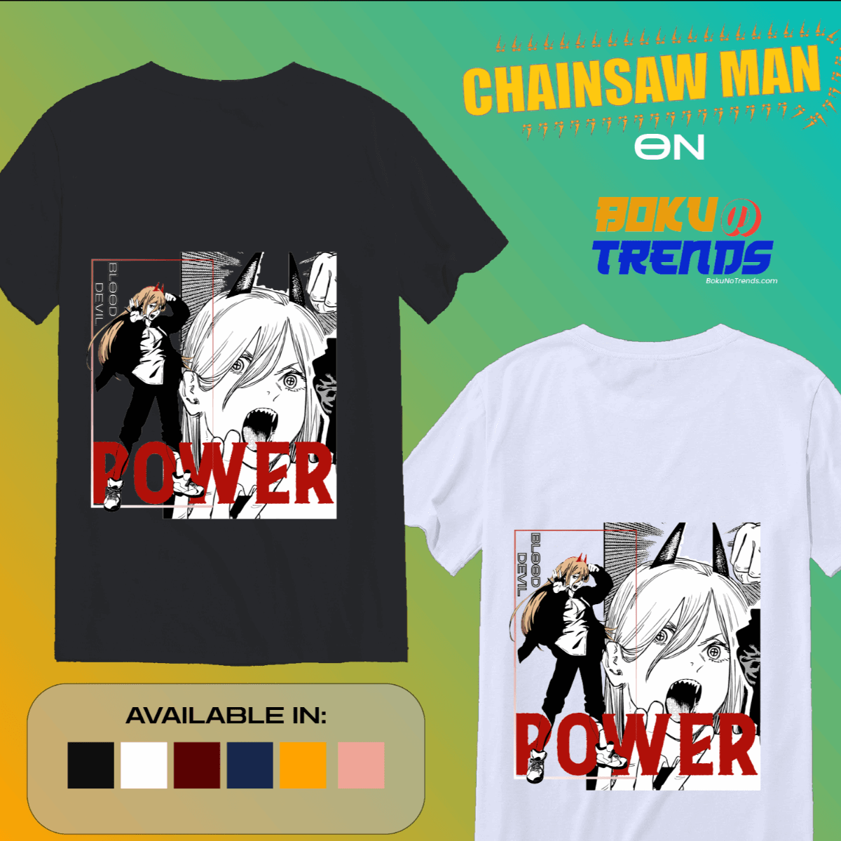chainsaw man, power print