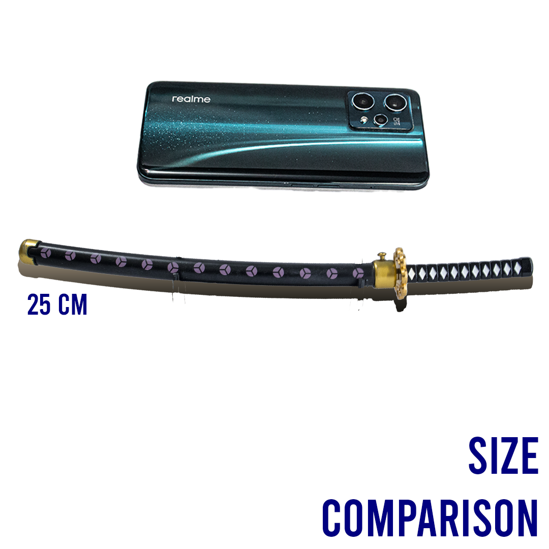 size comparison of 25cm katana Shusui