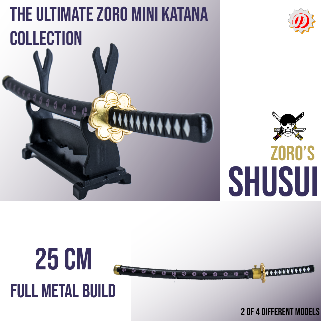 Zoro Shusui 25 cm Metal Katana All details