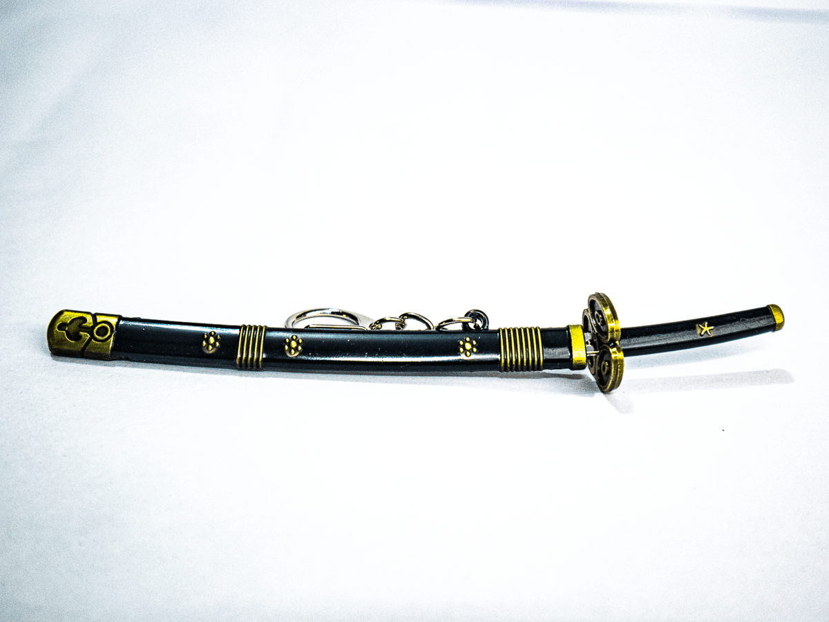 Metallic Zoro Katana Mini Keychain with Sheath One Piece Merch