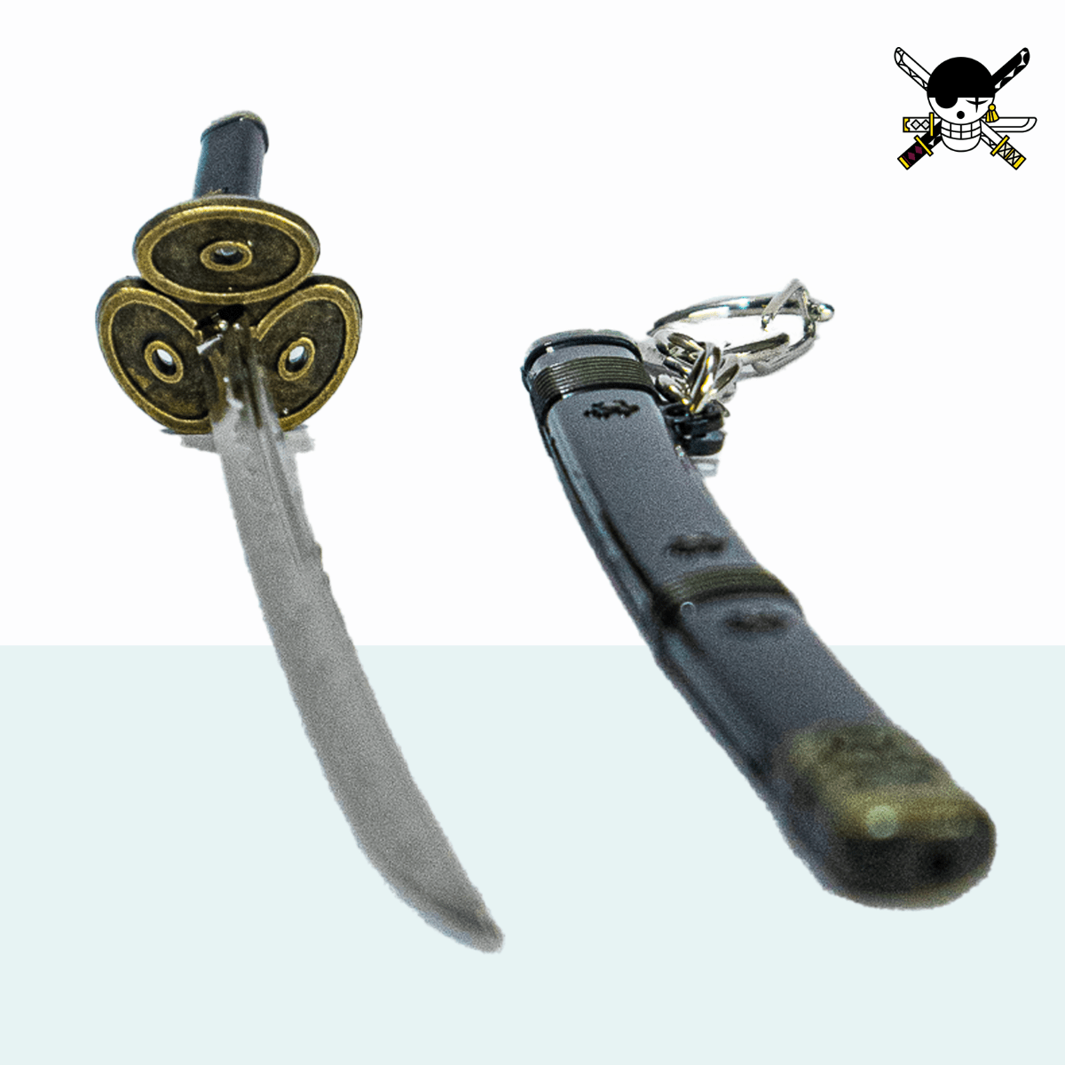 Metallic Zoro Katana Mini Keychain with Sheath One Piece Merch